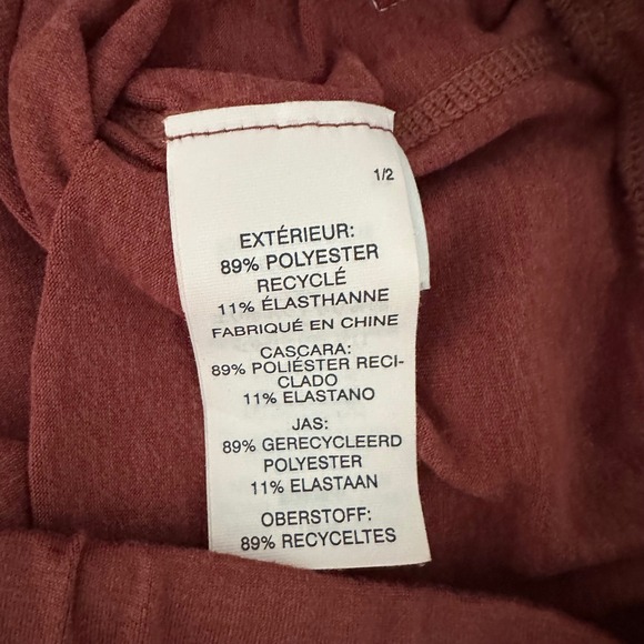 Vuori Halo Half Zip Relaxed Pullover Rosewood Cropped Boxy Sweatshirt VW269 XS - Picture 7 of 8